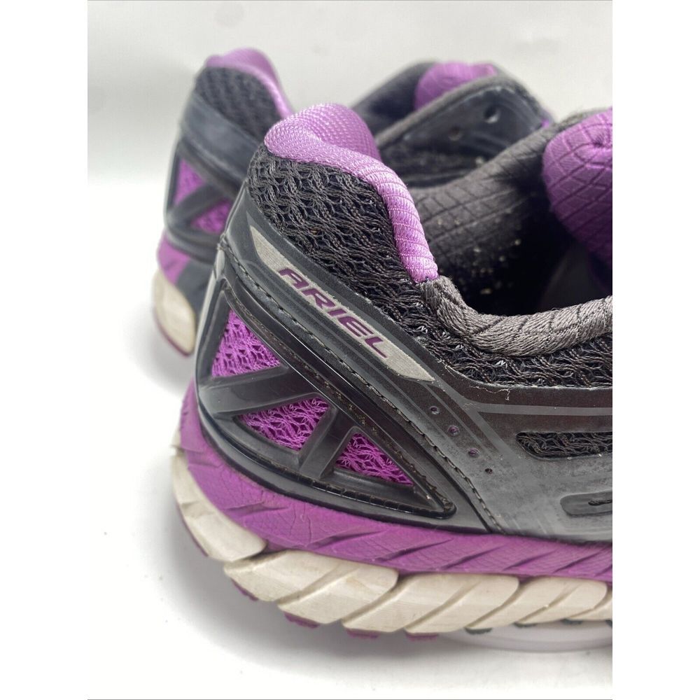 Brooks Shoes Women Size 6 Ariel Running  Black Purple Athletic 3672 - Picture 3 of 16